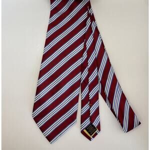 Donald J Trump President Signature Collection Silk Tie Red Striped Gold Bar 60"